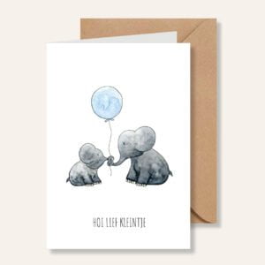 Geboorte olifantjes blauw